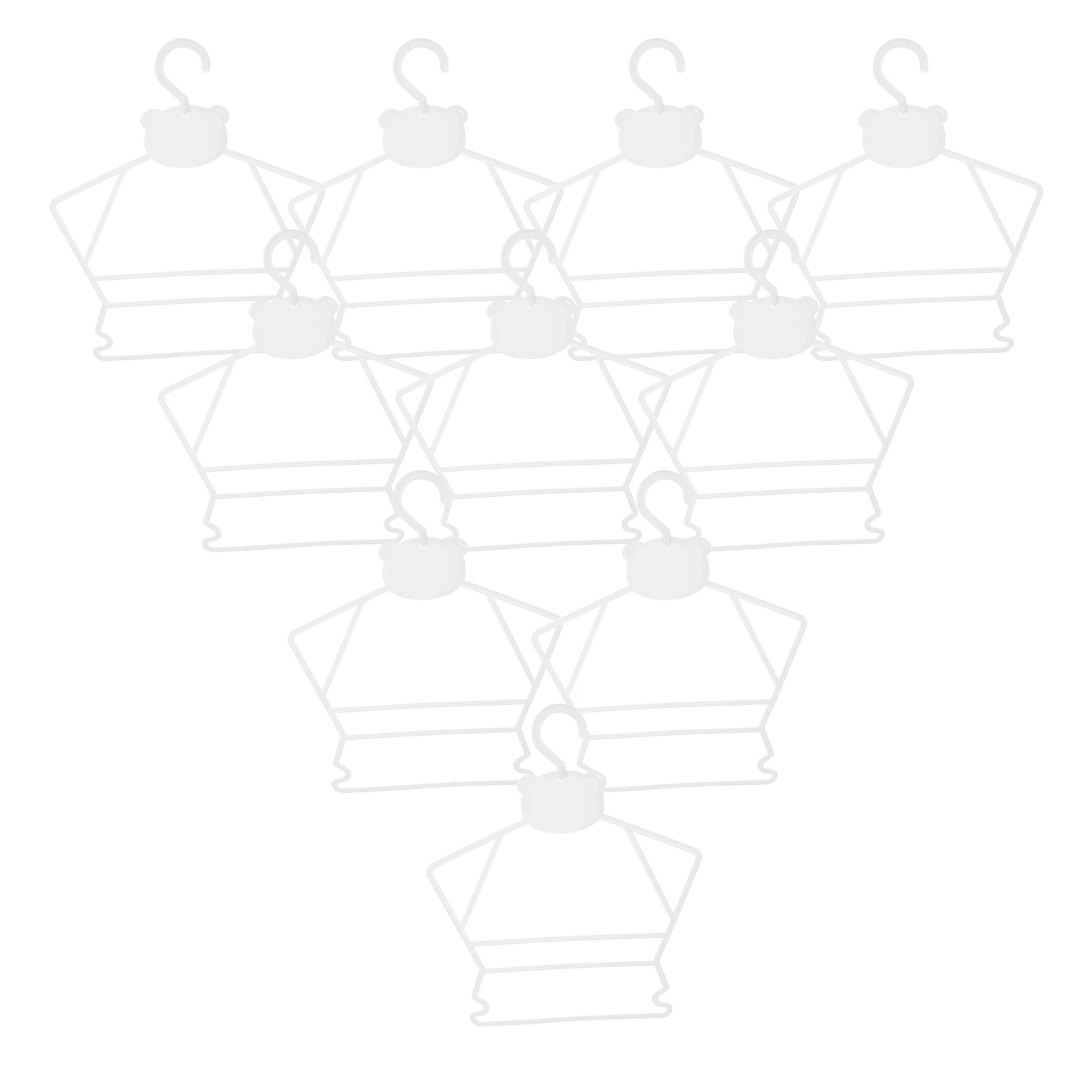 

10 Pcs Children Clothes Hanger Set Baby Kids Organizer Plastic White Swimsuit Coat Hanger Storage Dry Decorative