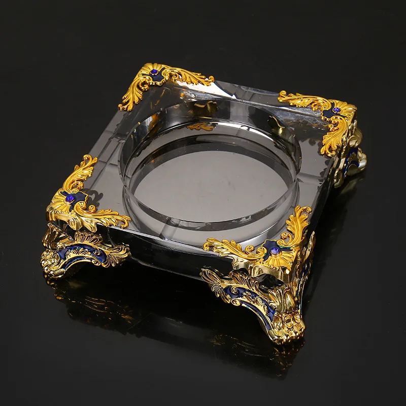 European luxury crystal ashtray home living room hotel KTV fashion gifts business European and American style