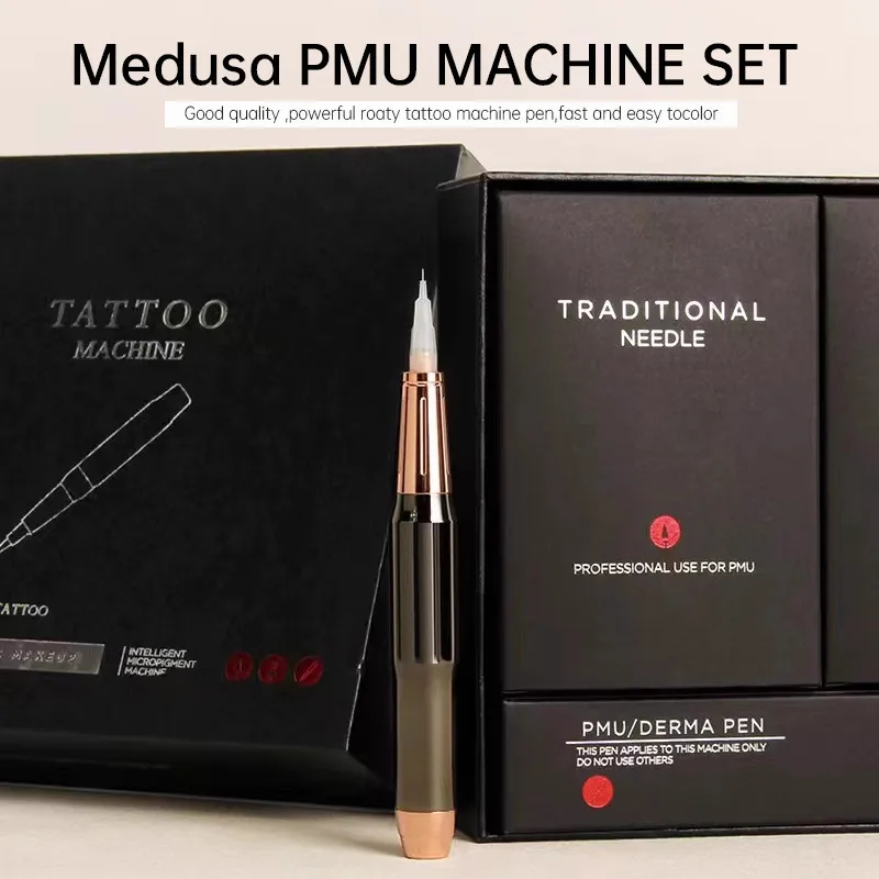 Professional Permanent Makeup Rotary Tattoo Machines Pen Set Eyebrow Lip Microblading Shading PMU ​​​​​​​Tattoo Kit Supplies