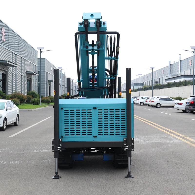 Customized Well Drilling Rig Crawler Diesel Powered Hydraulic 300 Meter Compact Movable