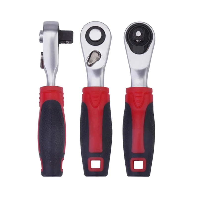 72-tooth Ratchet Socket Wrench Screwdriver Small Mini Quick Wrench 1/4-6.35mm Batch Head Socket Handle Spanner Hand Repair Tools