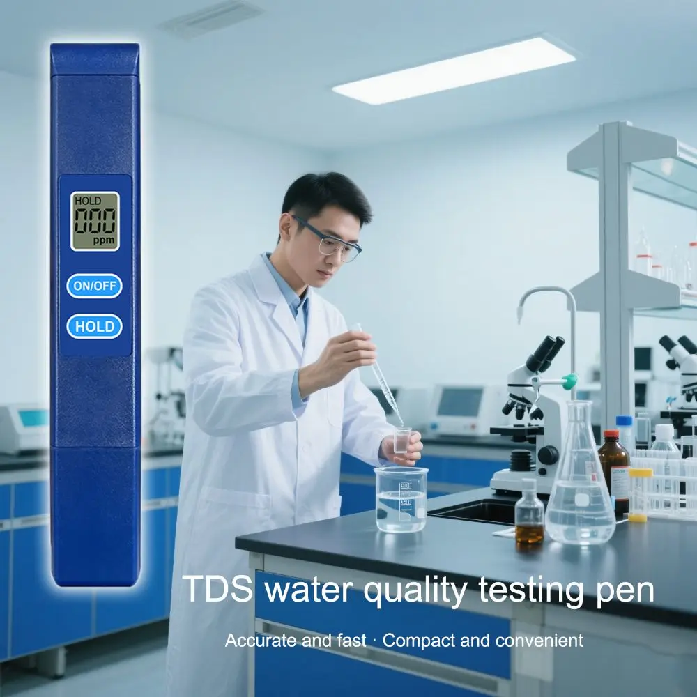 

LCD Digital Display Household Water Test Pen Multifunction Waterproof Water Quality Meter High Accuracy 0-9990ppm