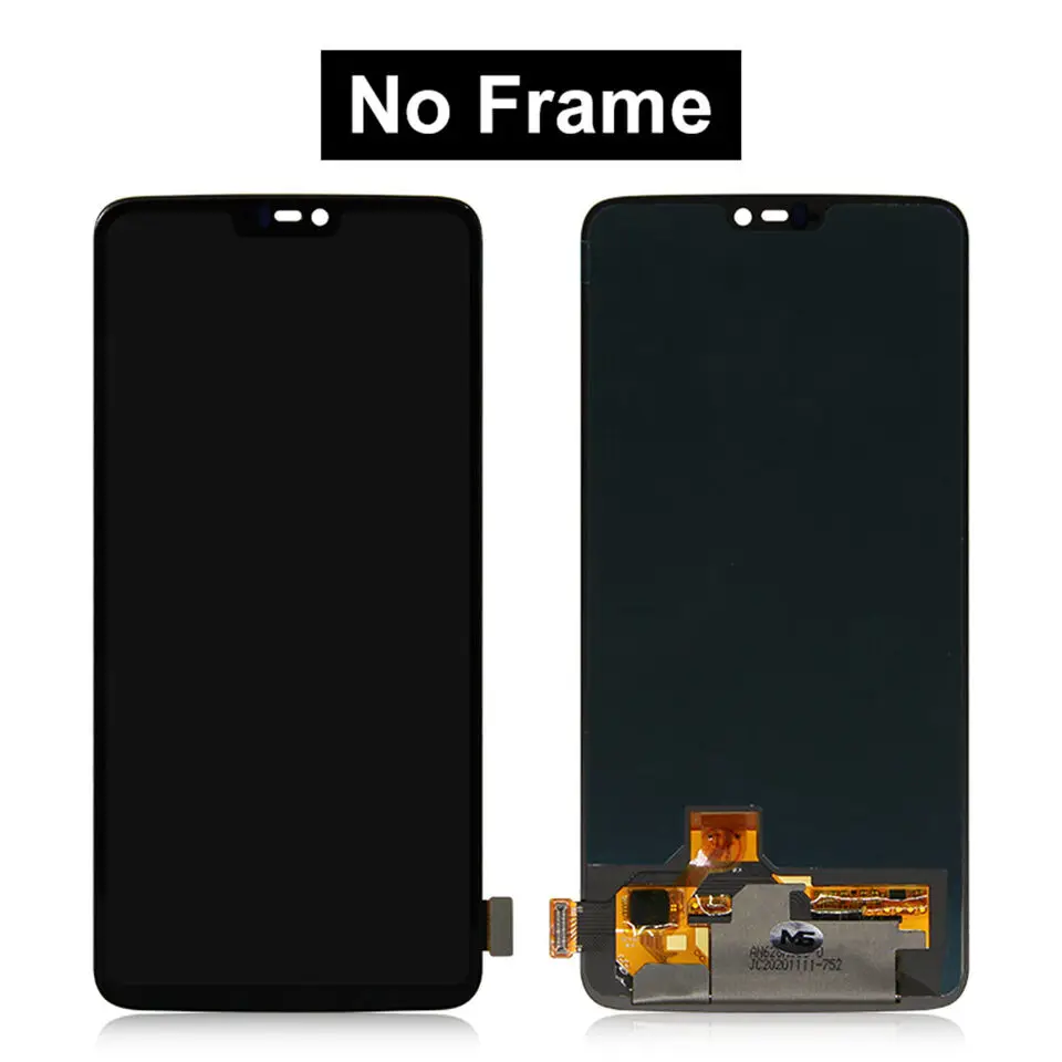 6.28\'\' Original For Oneplus 6 LCD Display Touch Screen With Frame Digitizer Assembly Replace For One plus 6 A6000 A6003 Display