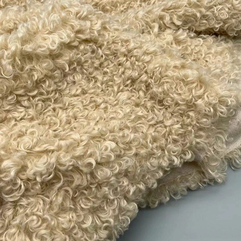 Roll Wool Woven Imitation Fur Fabric Goat Plush Cloth Handmade Diy Sewing for Clothing Shoes By The Meter Wholesale