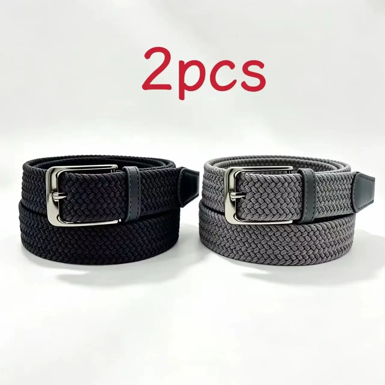 Fashionable Men's Elastic Belt Braided Belt Personality Trendy Men's Tactical Belt Outdoor Adventure Multifunctional Belt