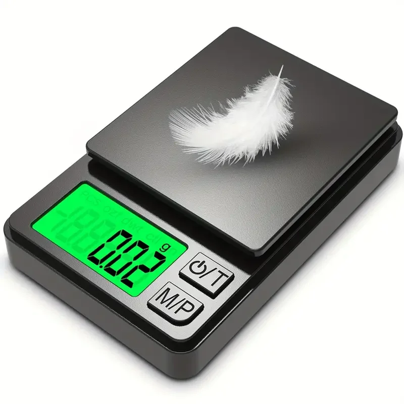 Precision Pocket Scale 1000g X 0.01g - เครื่องชั่งดิจิตอลกรัมอาหารเครื่องประดับออนซ์/ธัญพืชพร้อม Backlit LCD - Mini Scale สําหรับการเดินทาง