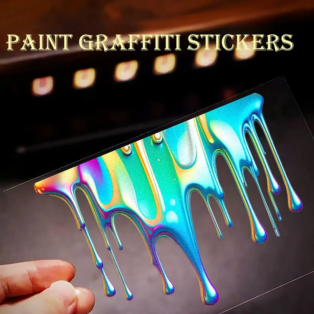 Waterproof Car Paint Stickers Fluid Paint Scratches Cover Reflective Car Sticker Paint Graffiti Sticker Car Motorcycle Auto