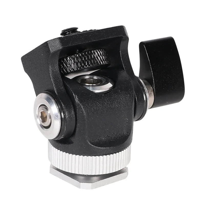 -HOPE 360 adaptador de montaje de zapata giratoria soporte de montaje de tornillo de 1/4 pulgadas Mini cabeza de bola de trípode para cámara de montaje de vídeo