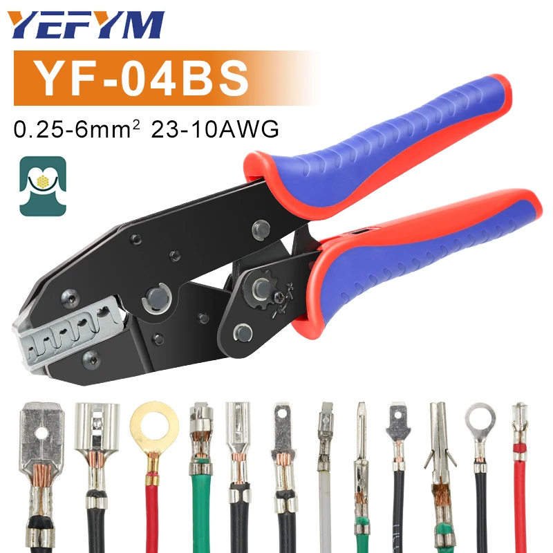 XH2.54/SM2.54/3.96/2.8/4.8/6.3/OT D-sub Terminals Conenctors 0.25-6mm²/23-10AWG Open Barrel Tools YF-04BS Crimping Pliers YEFYM