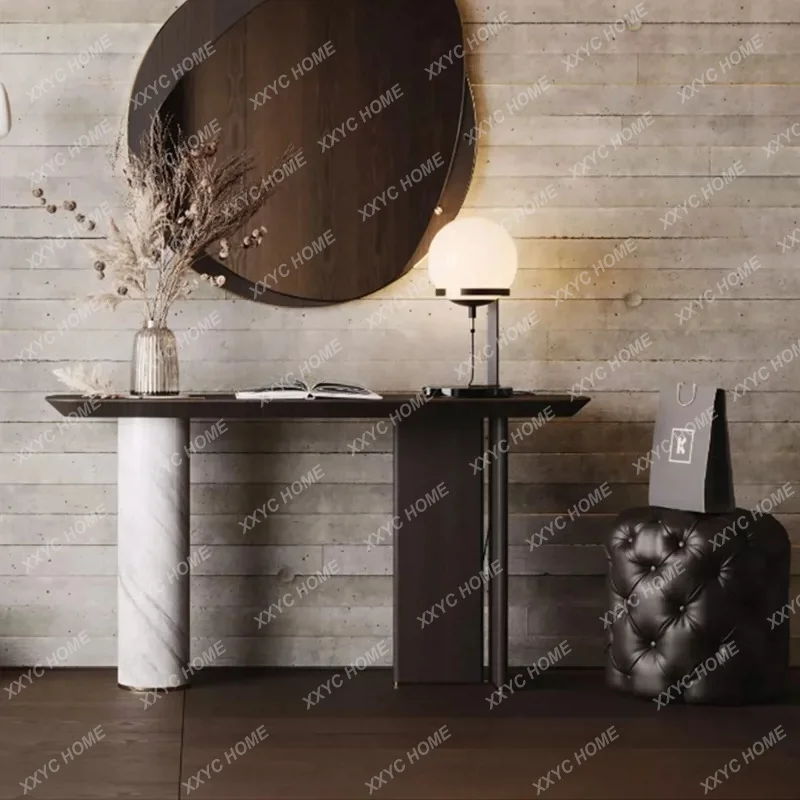 Modern Minimalist Console Table for Entryway Hallway Lobby Light Luxury Decoration Table for Sales Office Hotel Lobby