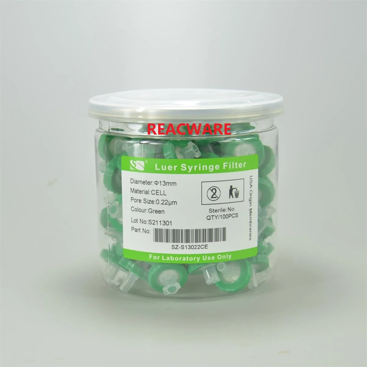 

Лабораторные шприцевые фильтры для хроматографии, OD=13 мм, 0,22 мкм - упаковка 100 шт.