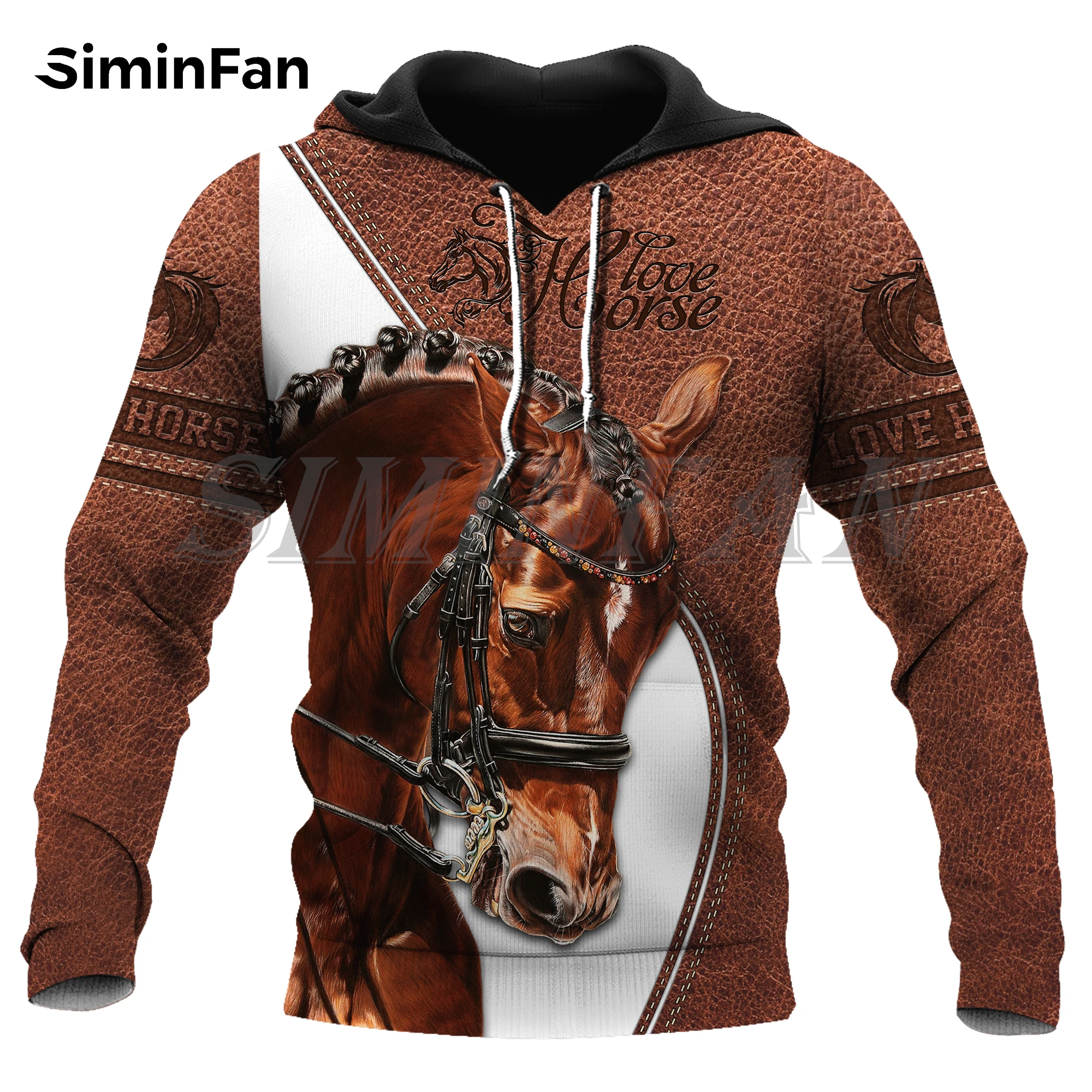 

Толстовка мужская с 3D-принтом лошадей, повседневный Свитшот унисекс, пуловер в стиле Харадзюку, женский спортивный костюм, куртка на молнии в стиле панк, H14