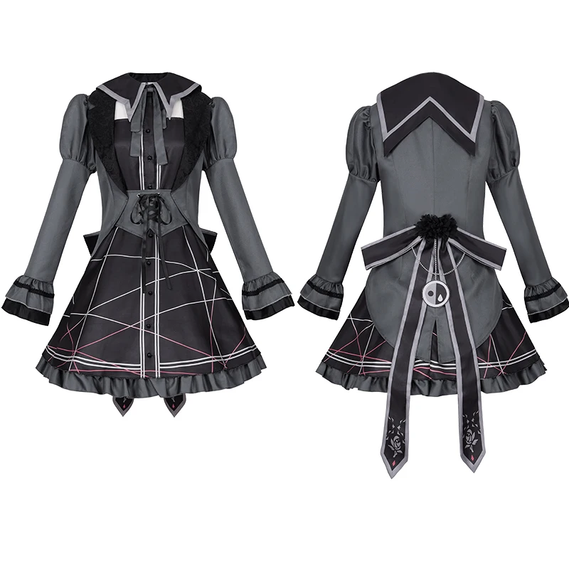 Project Sekai Asahina Mafuyu Yoisaki Kanade Cosplay Costume Wig Game Anime Cosplay Halloween Party Girls Lolita Dress Black Set