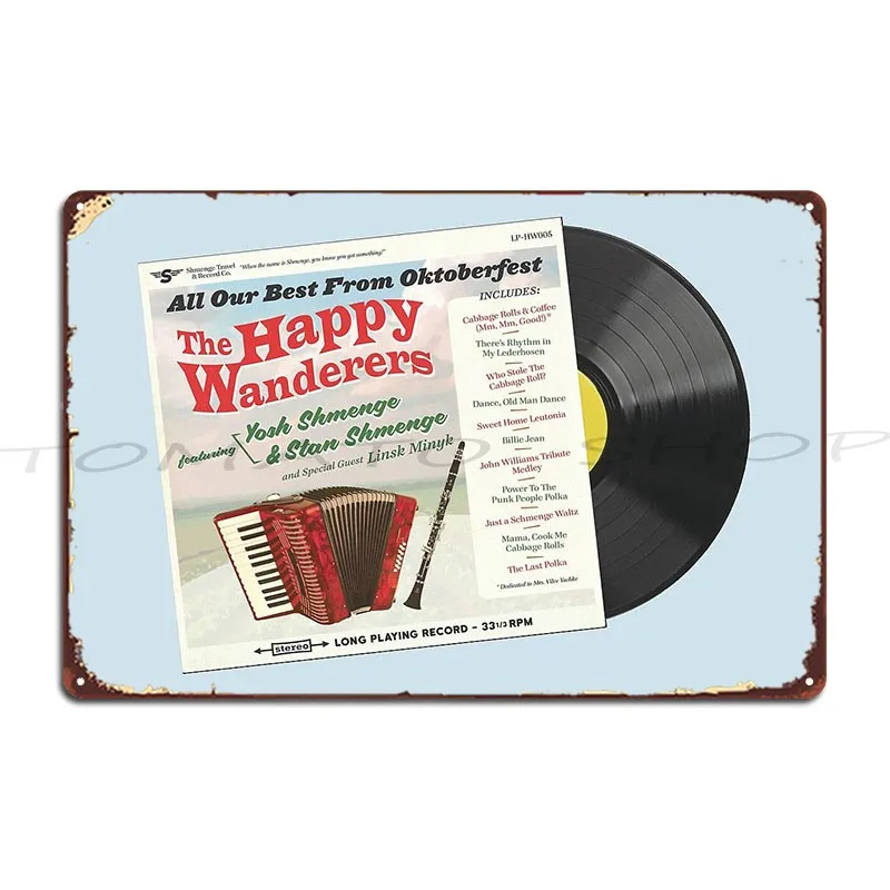 The Happy Wanderers Yosh And Stan Shmenge Polka Little Fun Metal Sign Club Designing Poster Decoration Designer Tin Sign Poster