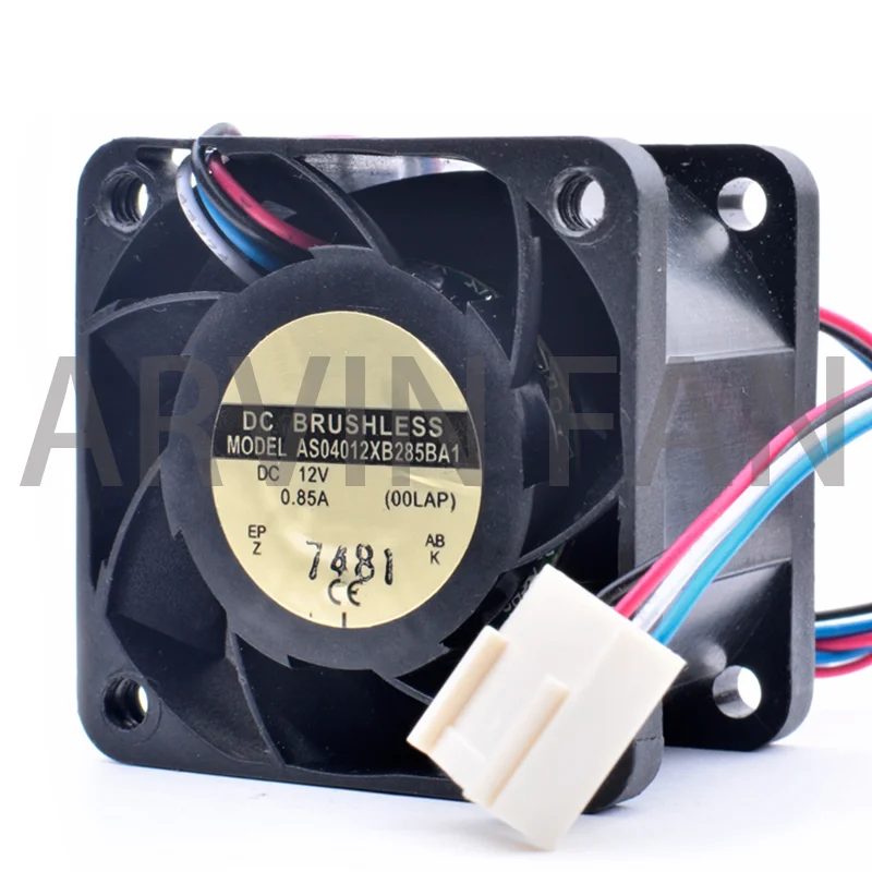 Original AS0412XB285BA1 4cm 4028 40mm Fan 40x40x28mm DC12V 0.85A 4 Line Server Power Cooling Fan