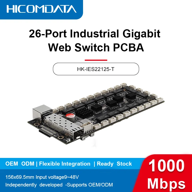 جزءا لا يتجزأ من الصناعية الصف 26 ميناء إدارة الإضاءة VLAN وحدة تبديل بوابة صناعية PCBA التبديل-40 ~ 80 ℃ #2