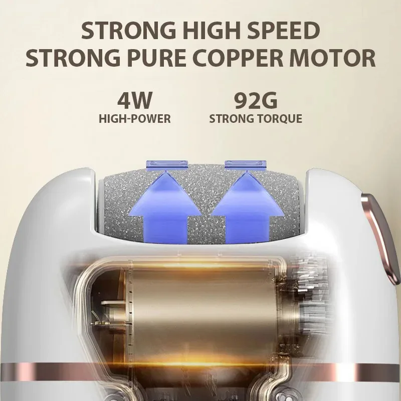 مطحنة القدم الكهربائية مزيل الجلد الميت النسيج قدم الغسيل ملف القدم الكهربائية الجافة الميت متصدع العناية بالقدم إصلاح قابلة للشحن