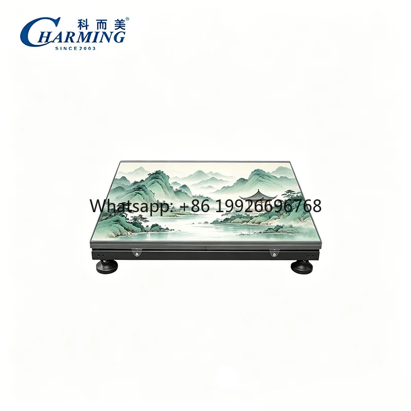 Customizable LED Video Floor Tiles P3.91 Tempered Glass 500kg/m Load Capacity Indoor IP65 Waterproof