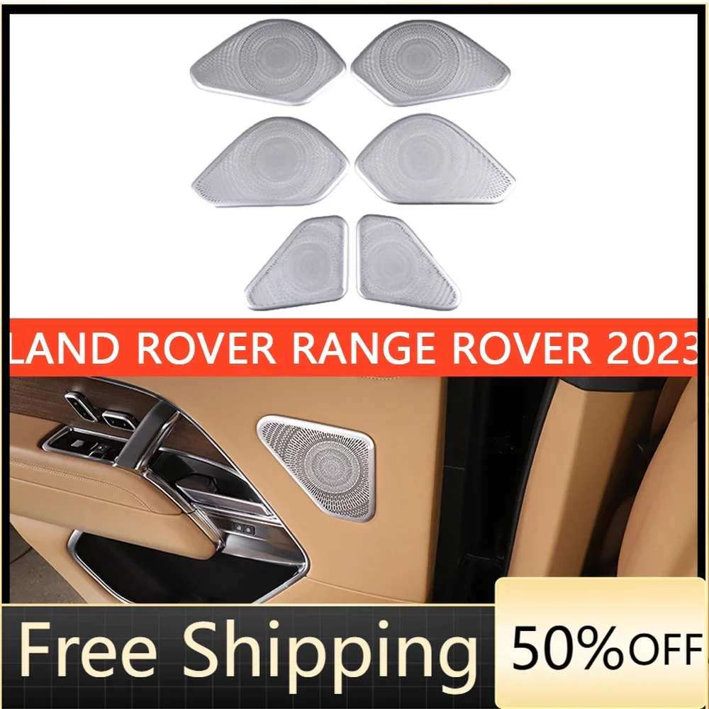 

L460 2023 Stainless Steel Car Door Speaker Network Cover For Land Rover Range Rover Vogue Decoration Stickers Car AccessoriesN