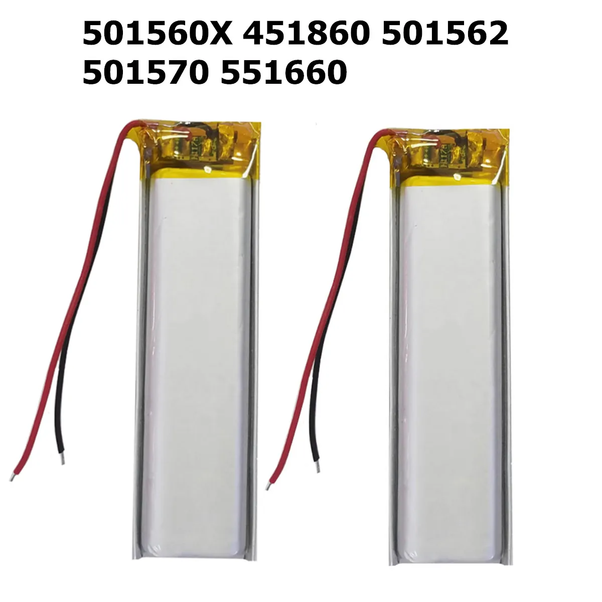 2PCS 451860 500mAh Li-Polymer Battery For MP3 MP4 PDA Game Controller Keyboard,Reading Pen,Bluetooth Earphones,Digital Cameras