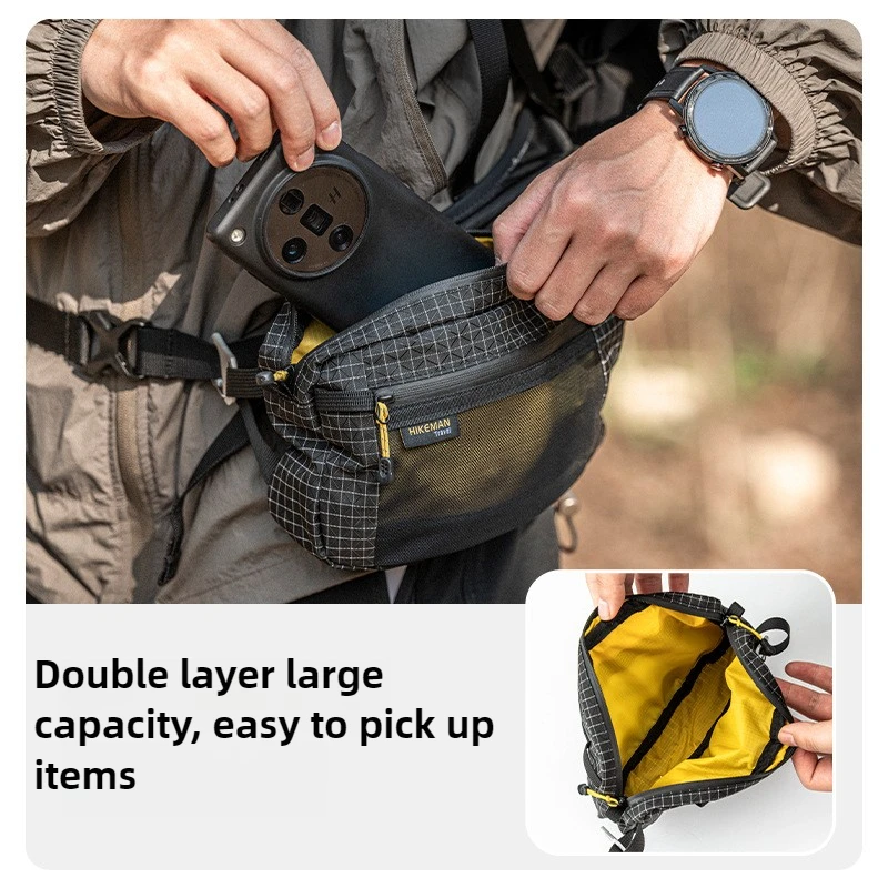 حقيبة الخصر الرياضية الخارجية UHMWPE حزمة مراوح للمشي لمسافات طويلة والتخييم وركوب الدراجات حزمة أكياس تخزين الهاتف تروس المخيم