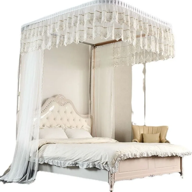 mosquito-proof floor-to-ceiling model  Palace floor-to-ceiling mosquito net Stainless steel tube bracket Encrypted u-shaped