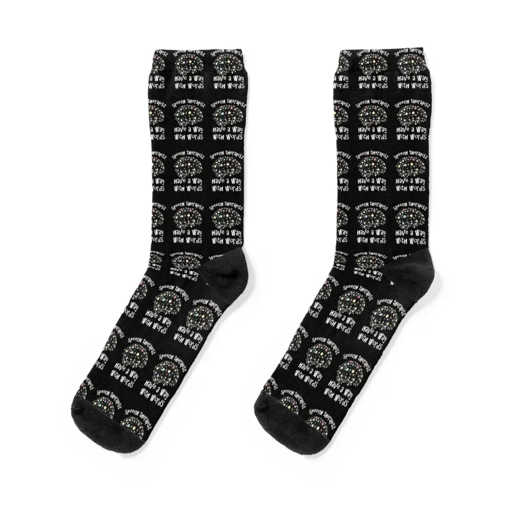 Speech Therapist Have A Way With Words Socks christmass gift basketball anti-slip Socks Woman Men's