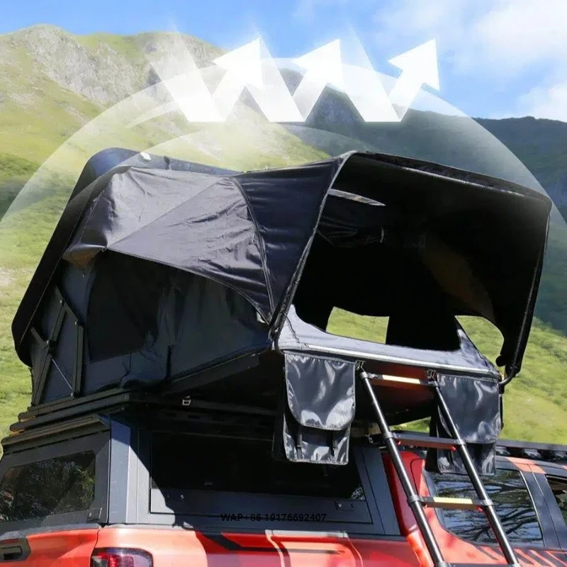 Fast Open Portable Hard Shell Roof Top Tent Complete 160CM roof tent for Camper ABS Rooftop Tent
