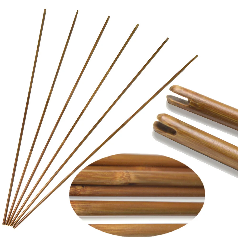 

6/12pcs Bamboo Arrow Shaft 80/83/85cm OD 7/8/9/10mm Rod Self Nock Traditional Bow Archery Longbow Recurve Bow Shooting Practice