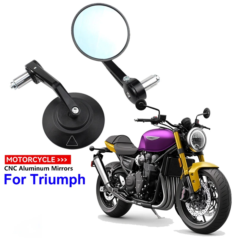 For TRIUMPH SPEED FOUR 600 Speed Triple R RS S TWIN SPEEDMASTER Motorcycle Bar End Mirrors Retro Handlebar Tip Rearview CNC