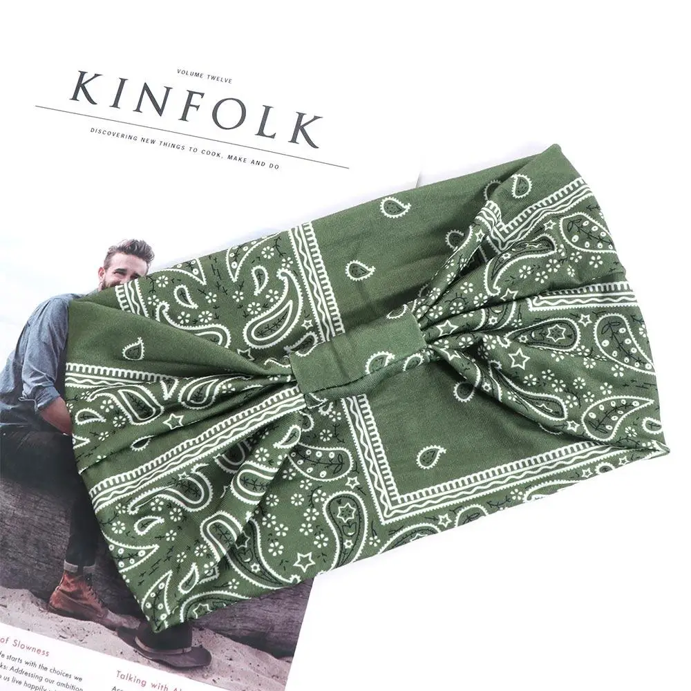 الكاجو طباعة بوهو عقدة العمائم حك واسعة حافة مطاطا الأزهار عصابات عقال للجنسين الساحرة اليوغا عقال الرقص #2