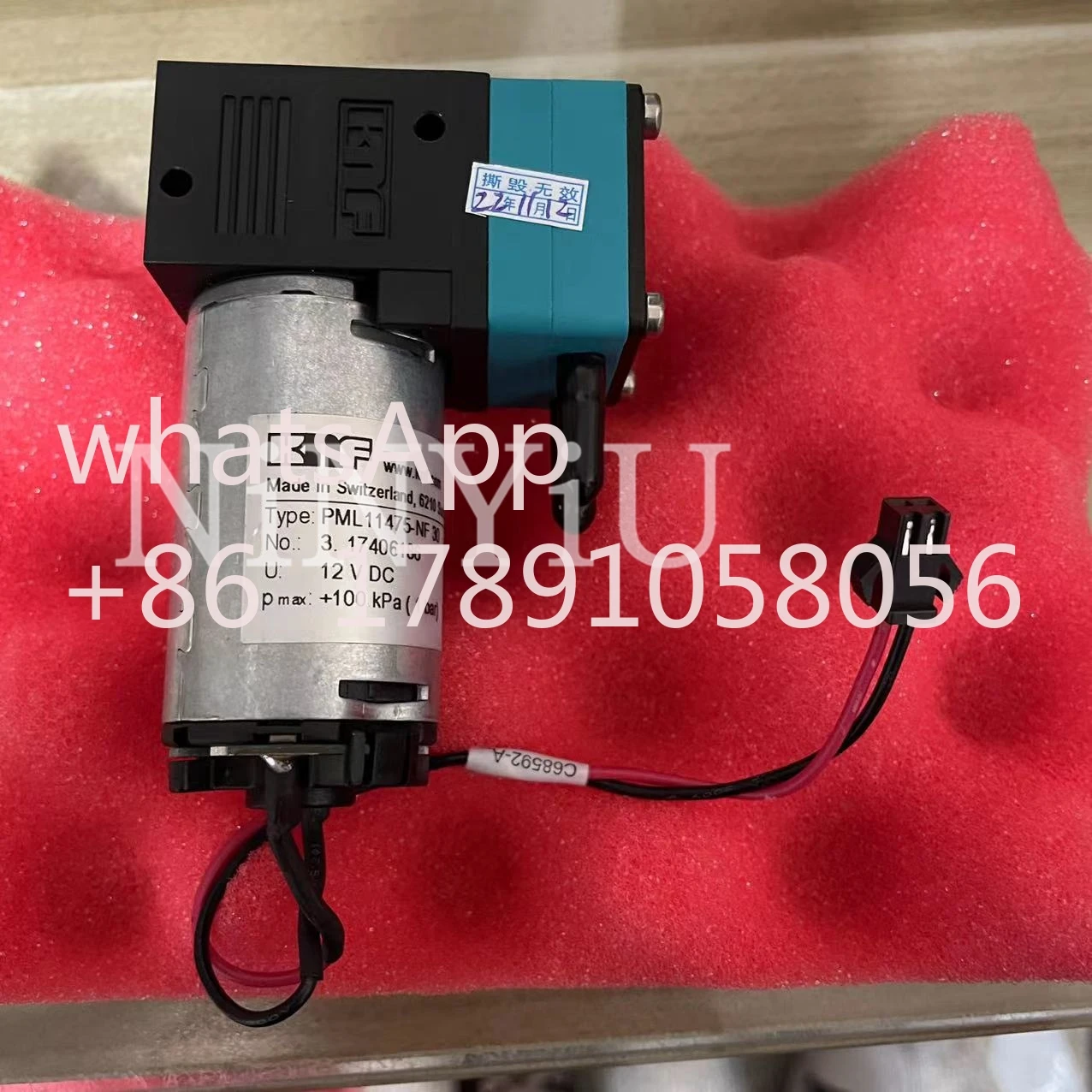 Original KNF NF30 12V Pump for Mindray BC-2600 BC-2800 BC-2300 BC-3000 BC-5000 Waste Liquid Pump Vacuum Pump