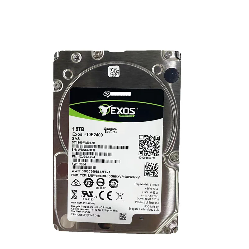 para Seagate Exos 10e2400 St1800 Mm0129 1.8tb 10000rpm 12 gb s 2.5in Sas Disco Rígido