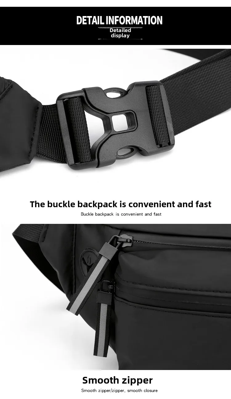 2025 Trendy and Fashionable Men's Crossbody Bag, Outdoor Sports Chest Bag, Men's Nylon Lightweight Waterproof Casual Waist Bag