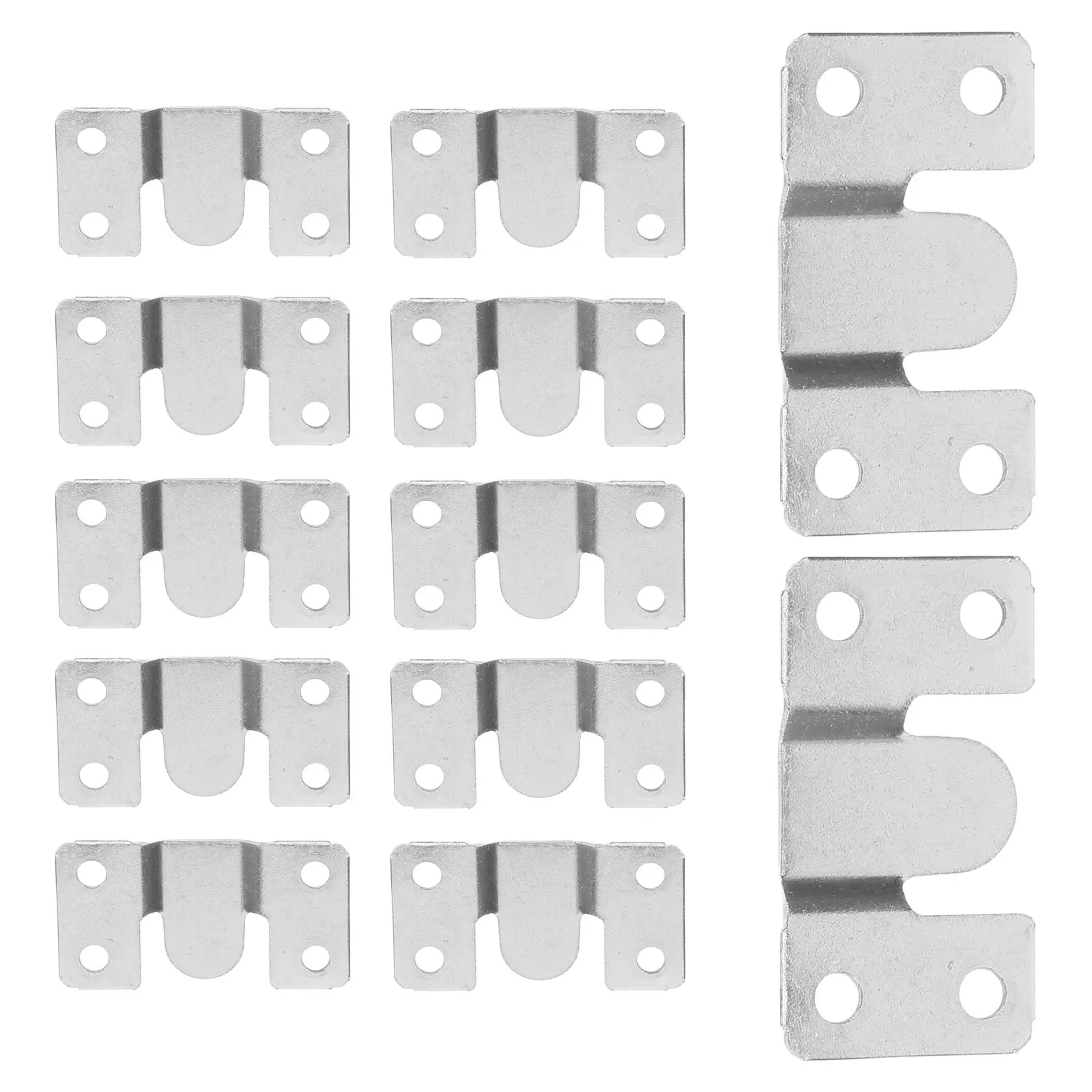 12Pcs Stainless Steel Invisible Buckle Wall Mount for Furniture Bed Rail Headboard Shelf Support Strong Load Bearing Clip on