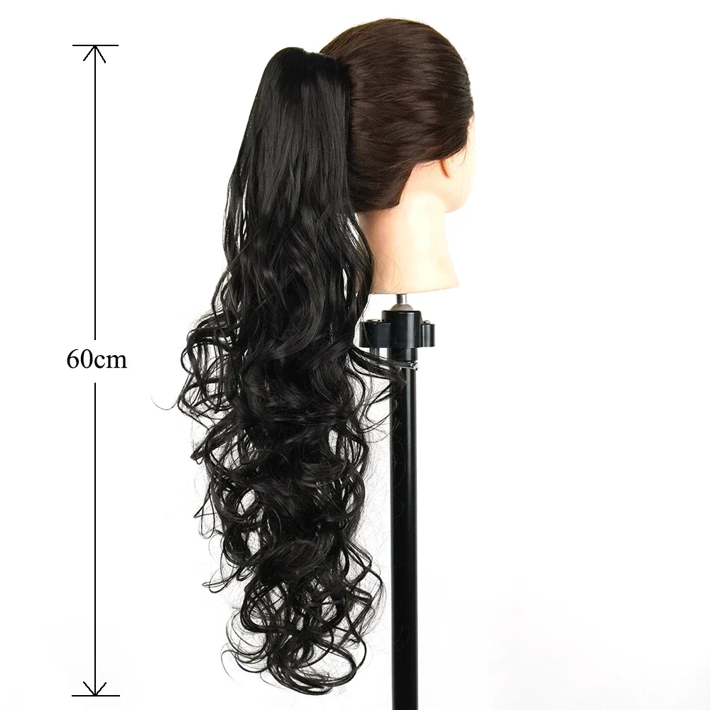 Soowee, pinza rizada para cola de caballo, extensiones de cabello, postizo, cola de caballo, accesorios sintéticos para el cabello