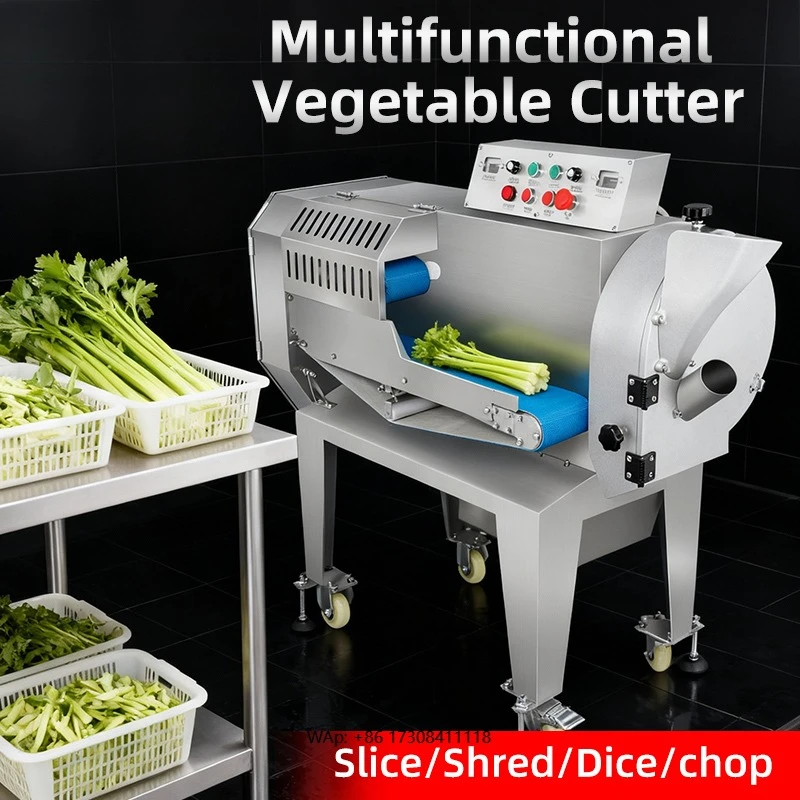 Electric commercial vegetable and fruit chopper with stainless steel 304 motor, multi-function, suitable for restaurants and hot