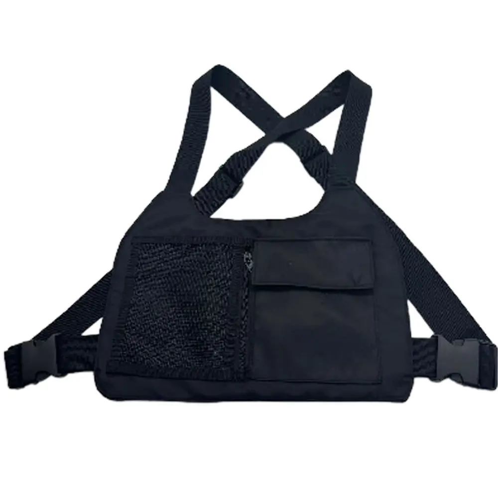 Torba na klatkę piersiową Homefish Hip-hop Streetwear Unisex, wysokiej jakości nylonowa torba na klatkę piersiową, wielofunkcyjna taktyczna kamizelka-plecak — zdjęcie 2