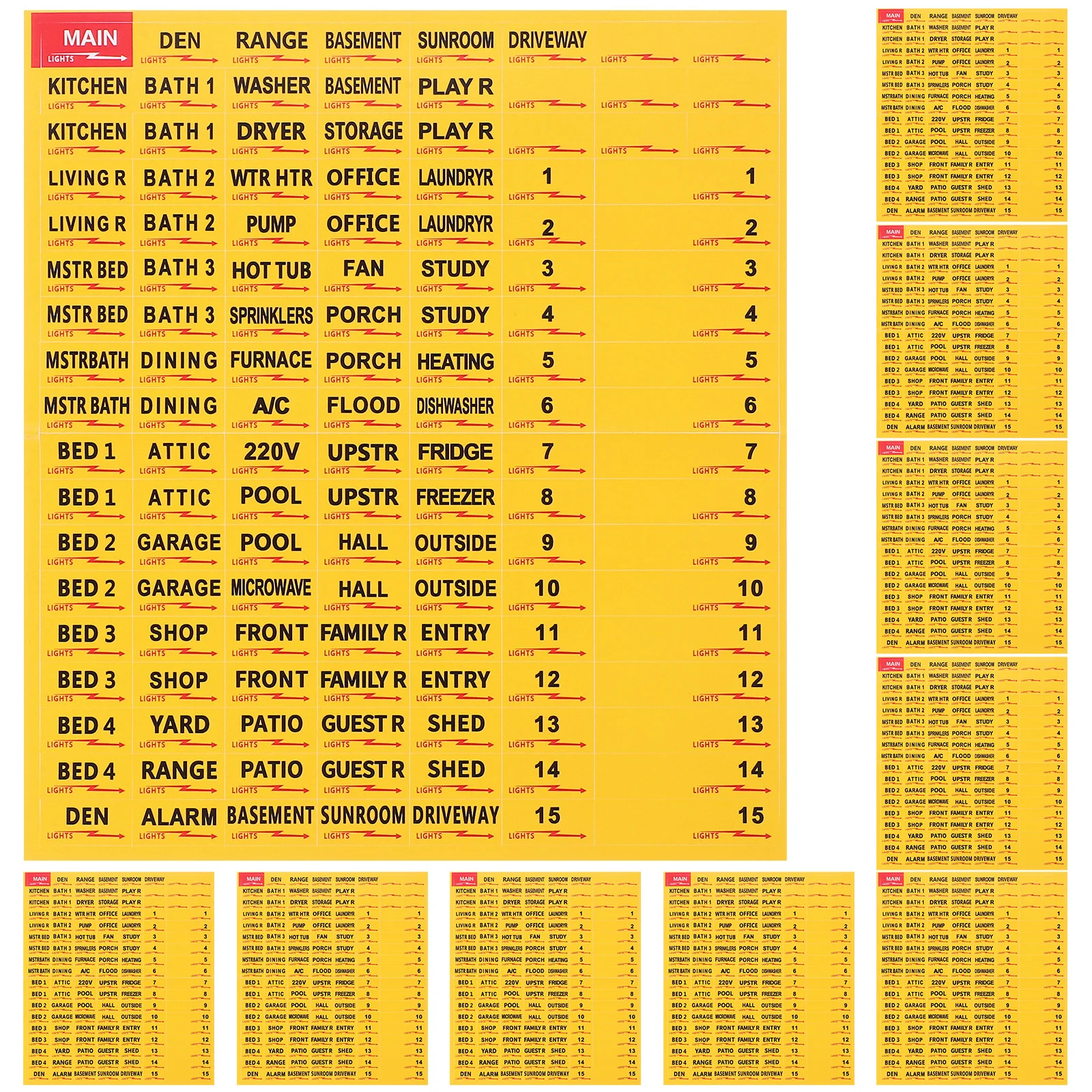 

10 Sheets Electric Panel Sticker For Home Breaker Tags Wire Labels Electrical Blanks Stickers Panel Identification Electric