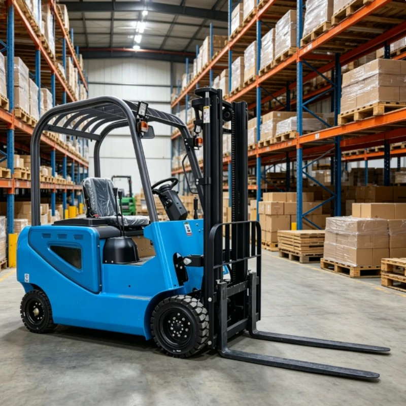Anti Slip Tire Electric Counter Forklift Safe Brake System Rechargeable Battery Warehouse Pallet Transport Machine