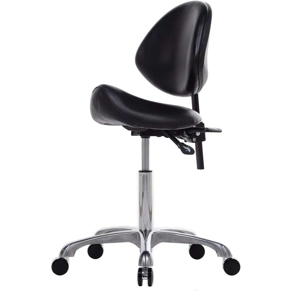 

Регулируемый сверхмощный гидравлический табурет-седло для использования в салоне, массаже, стоматологическом и офисе со спинкой (поддерживает до 350 фунтов)