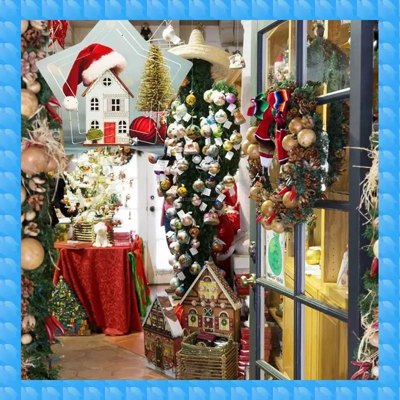 

ETRT 6Pack 10 Inch Sublimation Wind Spinners Christmas Wind Spinner Blanks Christmas Gift For Christmas Day Garden Decoration