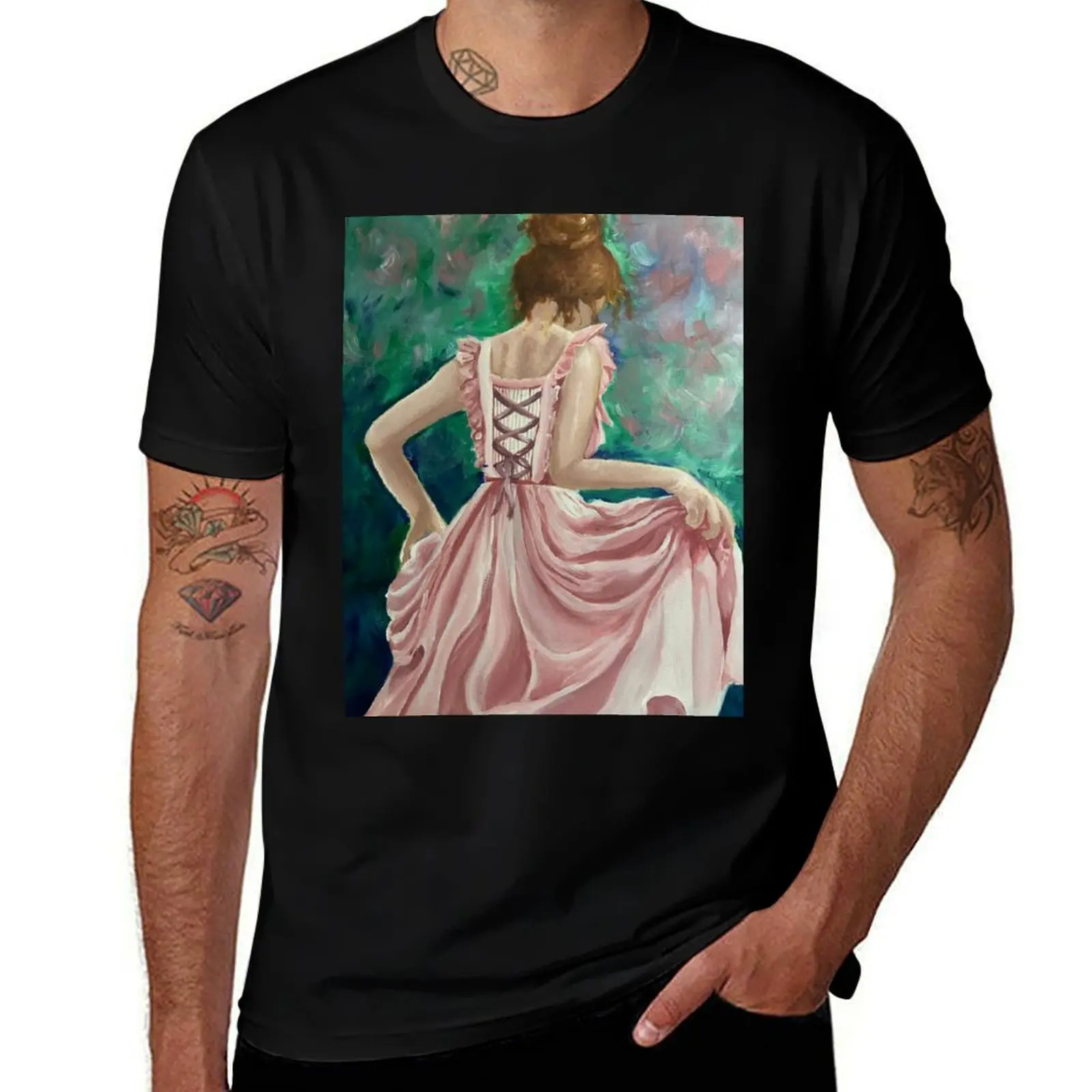 

Dresses in the Garden T-Shirt plain boys whites blanks plus size men clothing