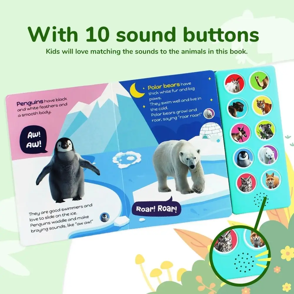 

Activity Book Sounds Books Learning Toy Tiger Wild Animal Kids Books Animal Cry Bear Sound Interact Books Education Toy