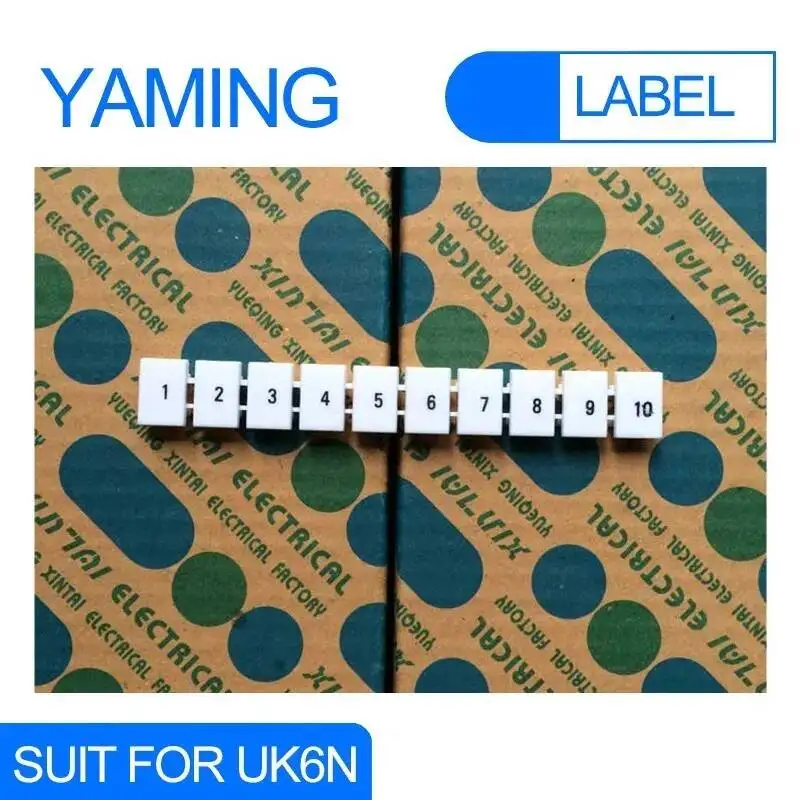 

Этикетка ZB8 для клеммной колодки UK6N, 1-10, 100 шт.