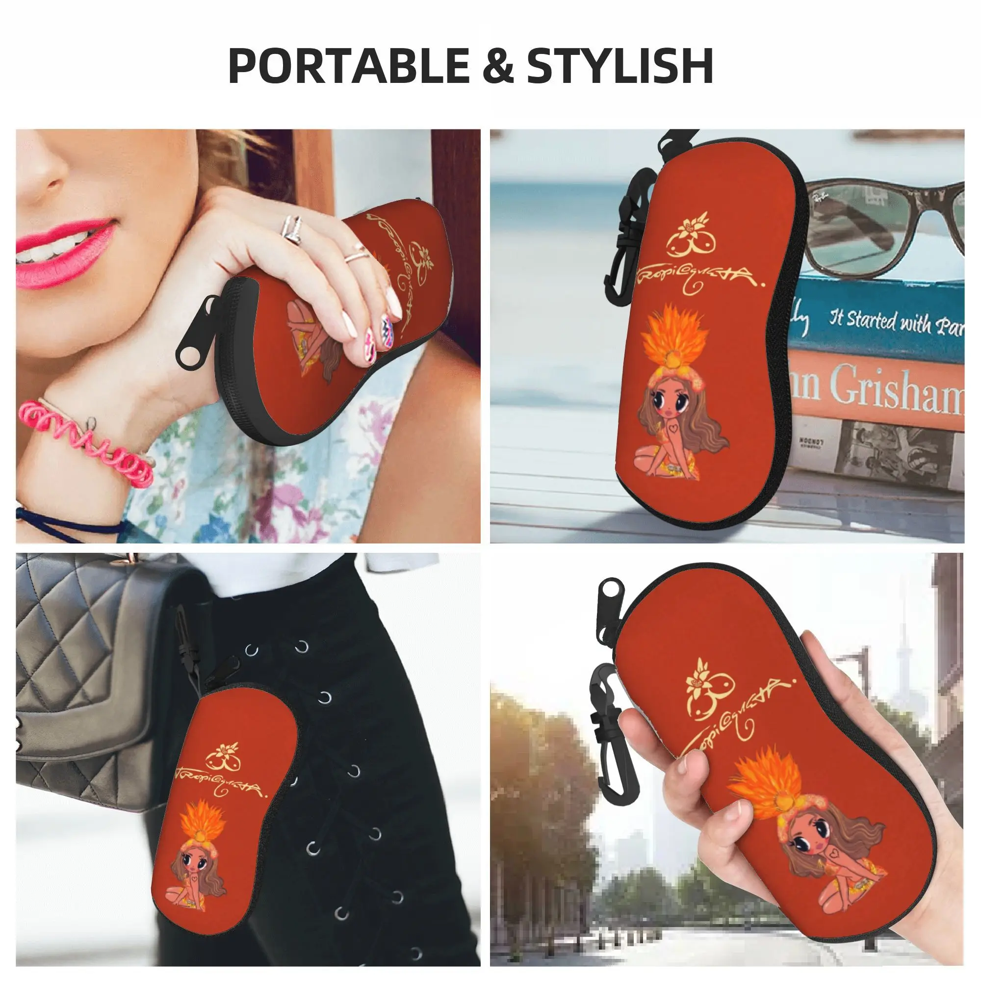 Karol G Tropicoqueta Glasses Case Cover  Sunglasses Pouch Daily Retro Eyewear Storage Custom Men Women Eyeglass Protector - view 6