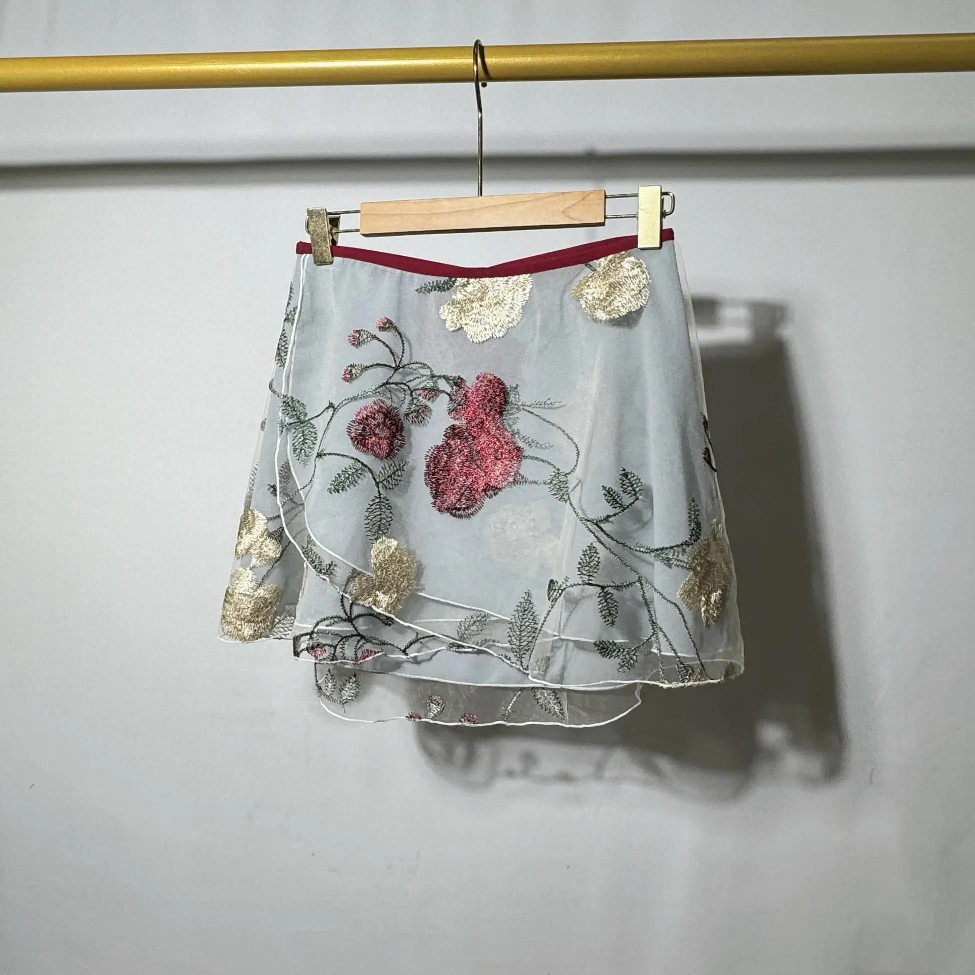 customized-women's-adult-ballet-dance-costume-rose-embroidery-one-piece-lace-up-body-training-half-skirt-gymnastics-leotard-tutu