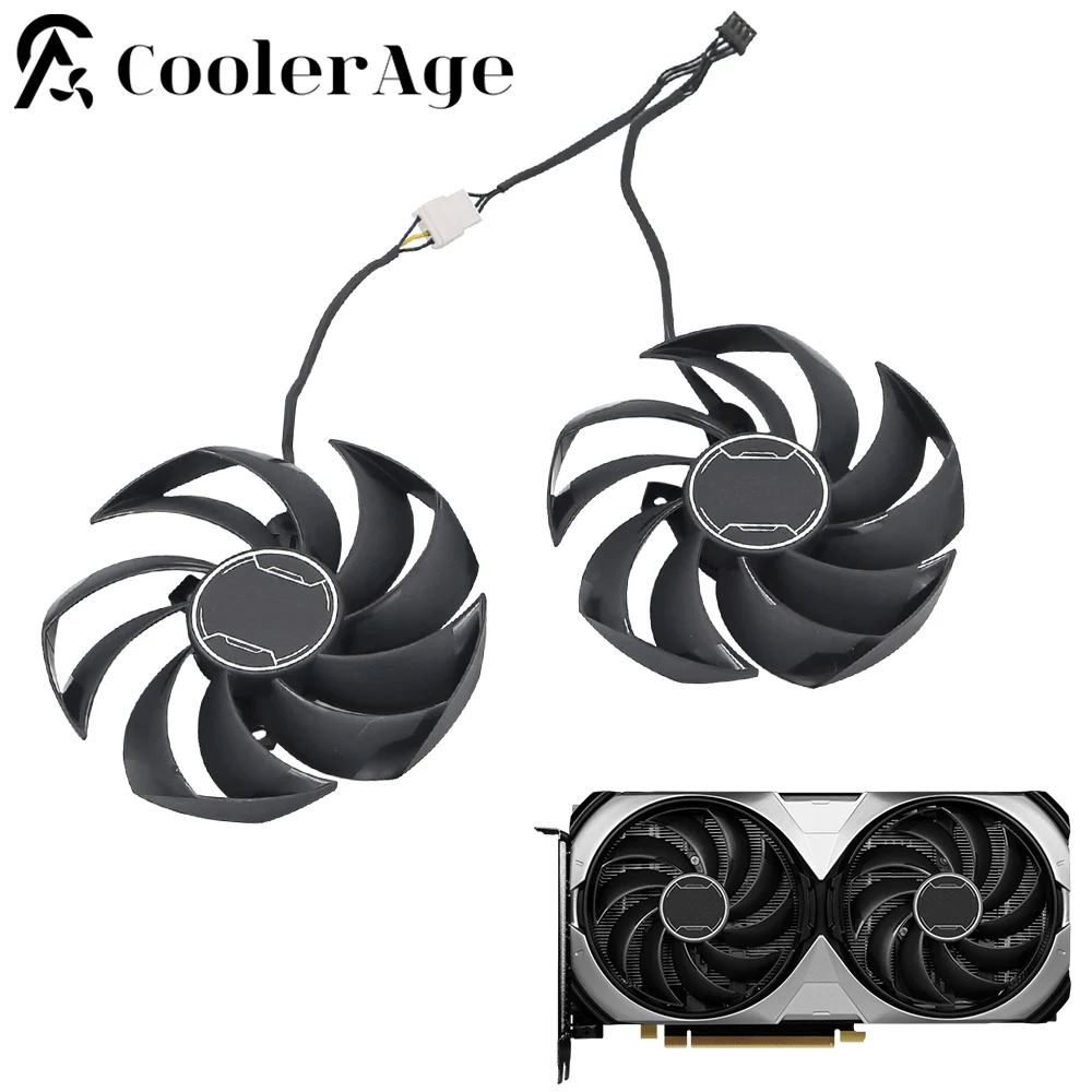 Fan Video Card 95mm RTX4070 RTX4070Ti Graphics Card Cooling Fan For MSI RTX 4070 4070Ti VENTUS 2X GPU Cooler Fan