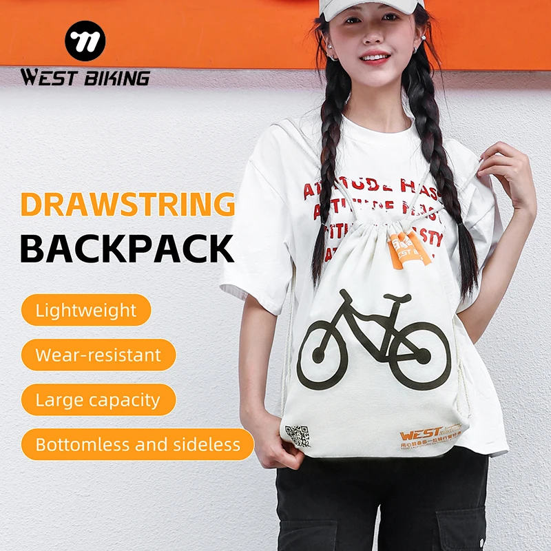 ركوب الدراجات الغربية-حقيبة ظهر برباط خفيف للرجال والنساء ، قابل للحمل ، غير رسمي ، حبل ، رياضة ، مدرسة ، سفر ، شاطئ