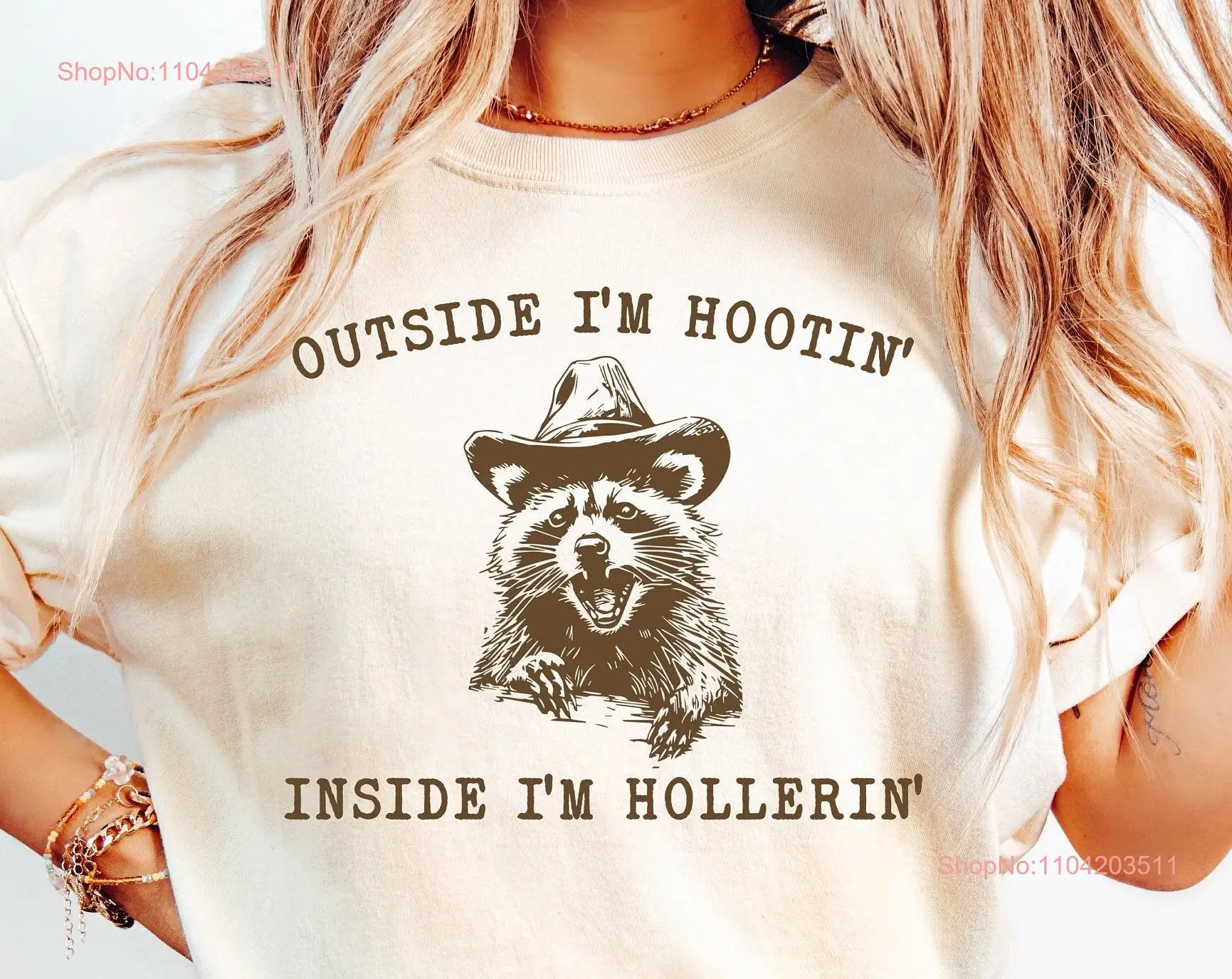 On The Outside I Am Hootin But Inside Hollerin T Shirt Funny Capybara long or short sleeves